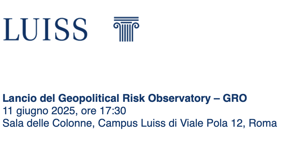 Lancio del Geopolitical Risk Observatory – GRO